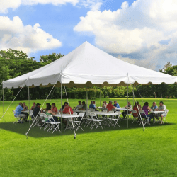 Basic Tent Package 1- 20x20 tent, 6 Tables, 36 Chairs