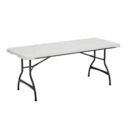 6ft White Plastic Tables