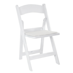 White Resin Folding Chairs