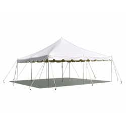 20x20 Weekender Standard Canopy Pole Tent- White (Accommodates 36 Guests)